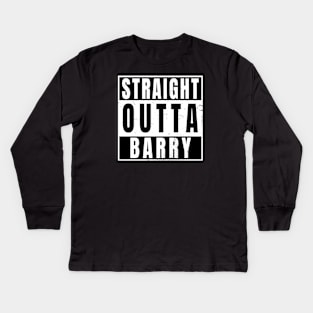 Straight Outta Barry Kids Long Sleeve T-Shirt